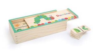 Domino dla dzieci w pudełku - Bardzo Głodna Gąsienica