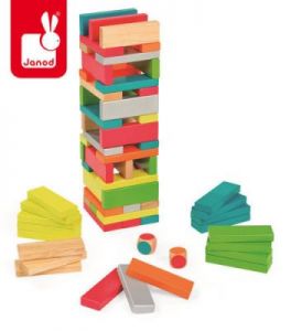 Gra Jenga z kolorami Equilibloc - zabawki dla dzieci