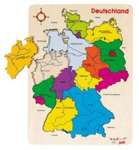 Mapa Niemiec II, 16 elementów. Puzzle .