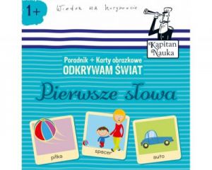 ODKRYWAM ŚWIAT PIERWSZE SŁOWA KSIĄŻKA + KARTY OBRAZKOWE KAPITAN NAUKA