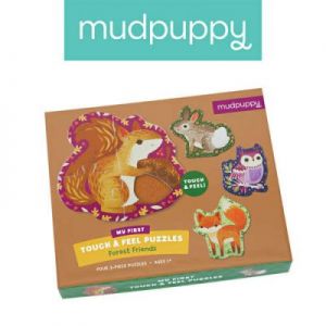 Mudpuppy - Puzzle sensoryczne Leśne zwierzęta 1+