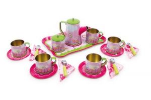 Metalowy serwis do herbaty dla dzieci "Violetta" (22 elementy)