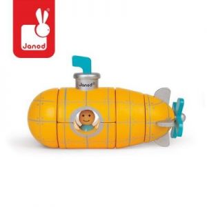 Łódź podwodna drewniana magnetyczna - zabawki dla dzieci