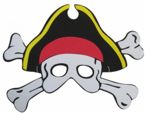 Maska z pianki - pirat dla dzieci