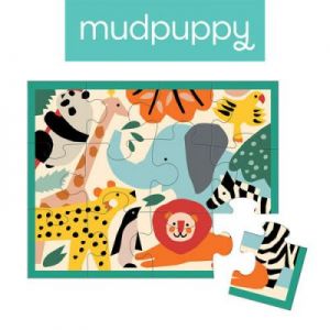 Mudpuppy - Puzzle w saszetce Dzikie Zwierzęta 12 elementów 2+