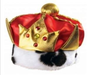 Czapka Króla - przebrania , kostiumy dla dzieci