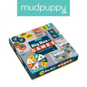 Mudpuppy - Zestaw 4 gier – Memo, Bingo, Domino i Koło fortuny Transport