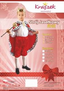Strój Król czerwony kostiumy dla dzieci na jasełka - 134/140