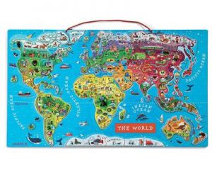 Janod, puzzle magnetyczne mapa świata
