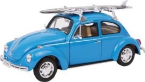 Model auta VW Beetle + deska surfingowa