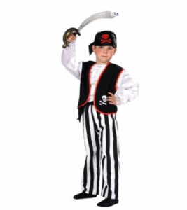 Pirat z kamizelką przebrania i kostiumy dla dzieci - 134 cm