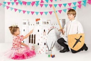 Tekturowy Tajemniczy zamek do pokolorowania - kreatywna zabawka dla dzieci
