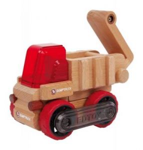 Drewniana koparka do zabawy dla dzieci