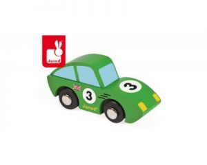 Janod, wyścigówka drewniana Roadster zielona