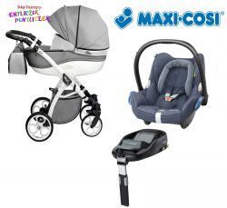 Wózek Milu Kids Como 4w1 fotel Maxi Cosi Cabriofix + Baza FamilyFix