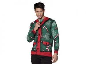 Koszulka Świąteczna Sweter w cukierki - XL