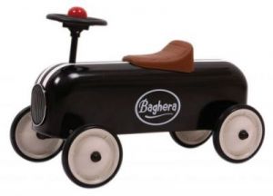 Samochodzik jeździk metalowy dla dzieci Baghera Racer Czarny