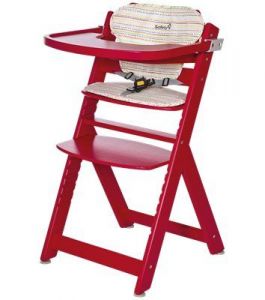Krzesełko do karmienia Safety 1st Timba Red + Wkładka Red Line + Puzzle