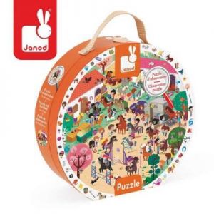 Puzzle obserwacyjne w walizce Stadnina - zabawki dla dzieci