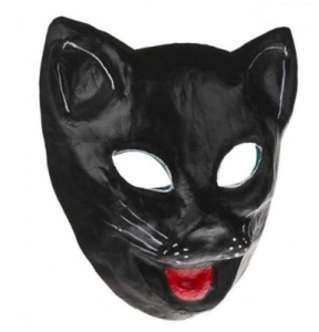 Maska ręcznie robiona - Kot, przebrania dla dzieci