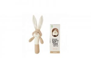 Wooly Organic, Classic Bunny, Zajączek grzechotka organiczna, 17cm
