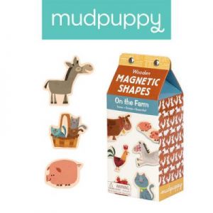 Mudpuppy - Zestaw drewnianych magnesów - Na farmie 40 elementów