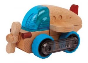 Drewniany samolot do zabawy dla dzieci