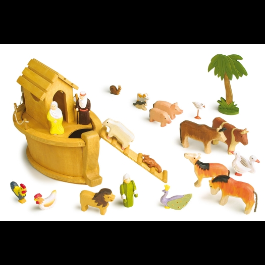 Klocki drewniane dla dzieci Arka Noego (26 elementów)