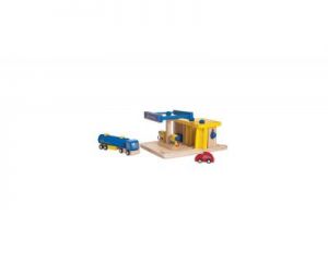 plan toys, Stacja benzynowa - drewniany zestaw do zabawy