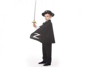 Peleryna Zorro - przebrania i kostiumy dla dzieci - 128 cm