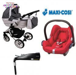 Wózek CONECO PRIMAVERA 4w1 Fotel MAXI COSI CABRIOFIX + Baza Familyfix