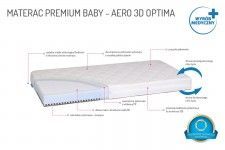 Materac do łóżeczka Premium Baby Aero 3D Optima