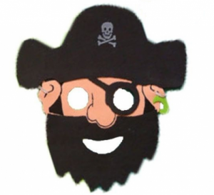 Maska z pianki pirat z brodą w kapeluszu