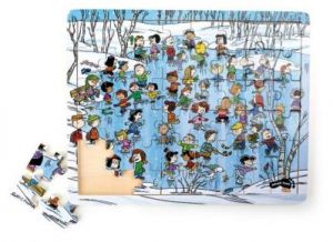 Snoopy na ślizgawce - puzzle dla dzieci 48 kawałków