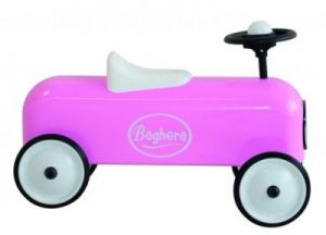 Samochodzik jeździk metalowy dla dzieci Baghera Racer Różowy