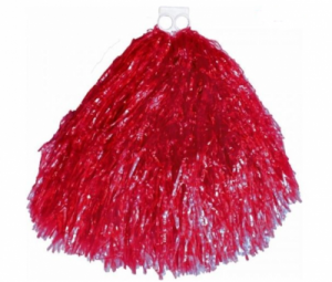 Pompon cheerliderki czerwony eko