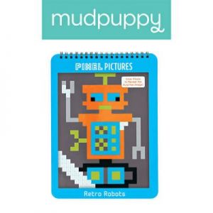 Mudpuppy - Kolorowanka piksele Roboty