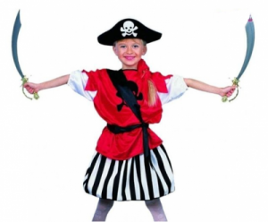 Strój Piratka II rozmiar 110 cm - kostium/ przebranie dla dzieci, odgrywanie ról - 110 cm