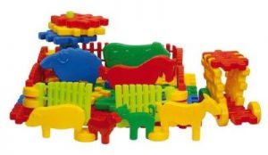 Klocki konstrukcyjne mali farmerzy zabawka dla dzieci