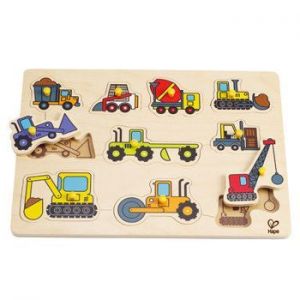 Puzzle drewniane - pojazdy budowlane