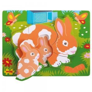 Puzzle - królik i mały króliczek