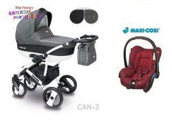 Wózek Camarelo Carera New 3w1 FOTEL MAXI COSI CITI NEW