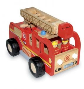 Wóz strażacki - zabawka drewniana dla dzieci