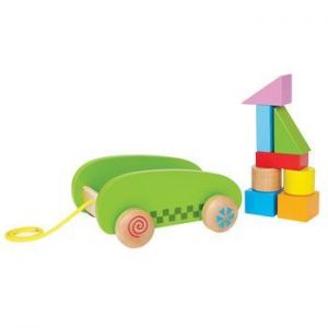 Mały wózek z klockami do zabawy dla dzieci