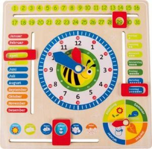Zegar i Kalendarz niemiecki dla dzieci do nauki czasu