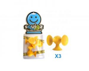 Fat Brain Toy, Przyssawki Squigz Dodatkowe - 3 Żółte Skooch