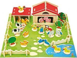 Układanka dla dzieci - Gospodarstwo , Farma do zabawy