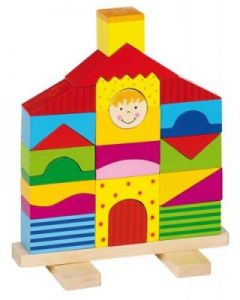 Klocki drewniane dla dzieci - domek
