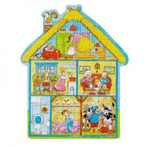 Puzzle dla dzieci - Dom i jego mieszkańcy