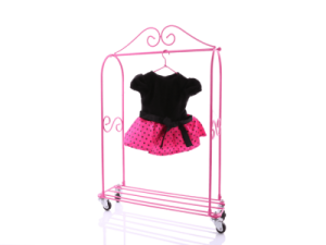 WeGirls - Czarno-różowa sukienka dla lalek